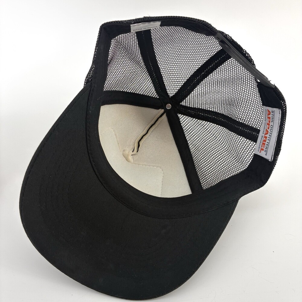 Stihl Chainsaw Patch Trucker Hat Black Snapback Foam Cap (W9) - Picture 6 of 8